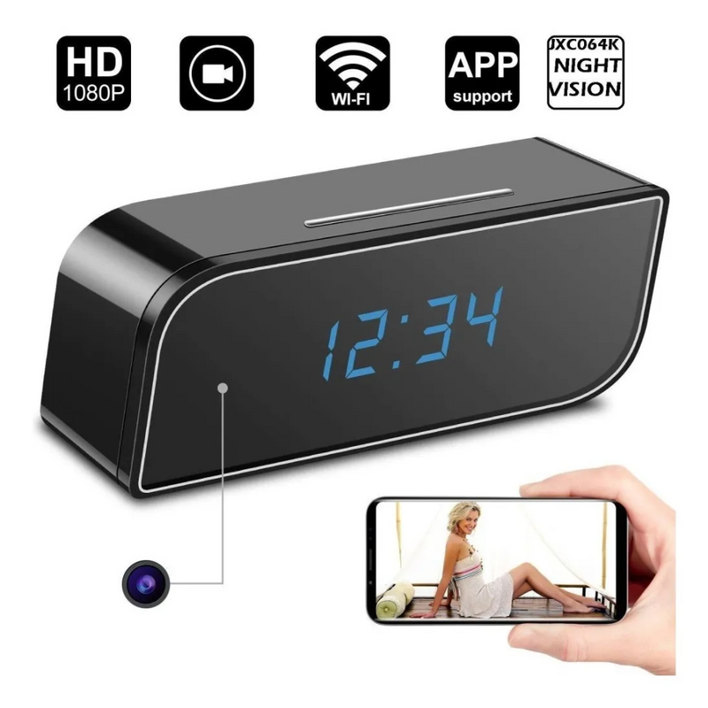 Camara Espía Hd Wifi Reloj Despertador