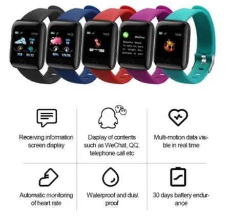 Smartwatch 116 plus Pulsera Adicional